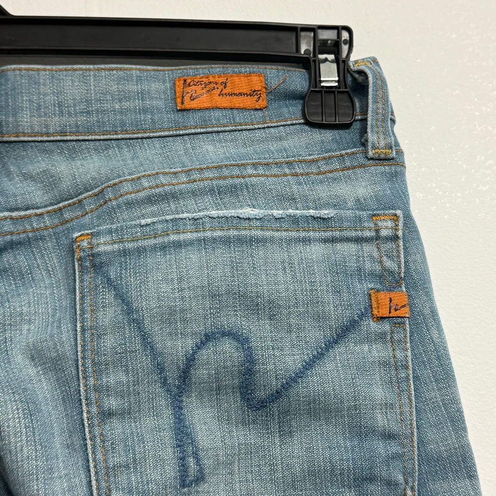 CITIZENS OF HUMANITY Kelly 001 Y2K Low Rise Flare Jeans 27x32 - Picture 7 of 10
